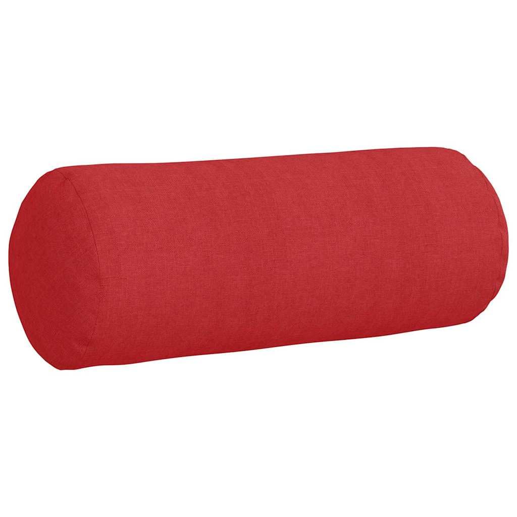 2 cojines color rojo, 15 x 40 cm de diámetro, tejido con funda extraíble, ergonómico para silla, oficina, comedor, cojín de asiento, cojín acolchado, lavable y antideslizante