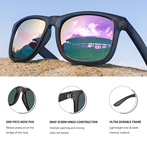 Image of MAXJULI Polarized Sunglasses for Men and Women,UV Protection Rectangular Sun Glasses 8806