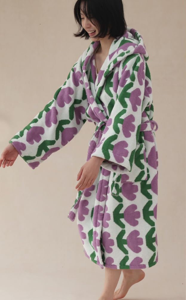 Damski szlafrok frotte, bawełniany szlafrok z kapturem, chłonny, gruby, długi szlafrok do spa, zimowy szlafrok pluszowy,B,One Size