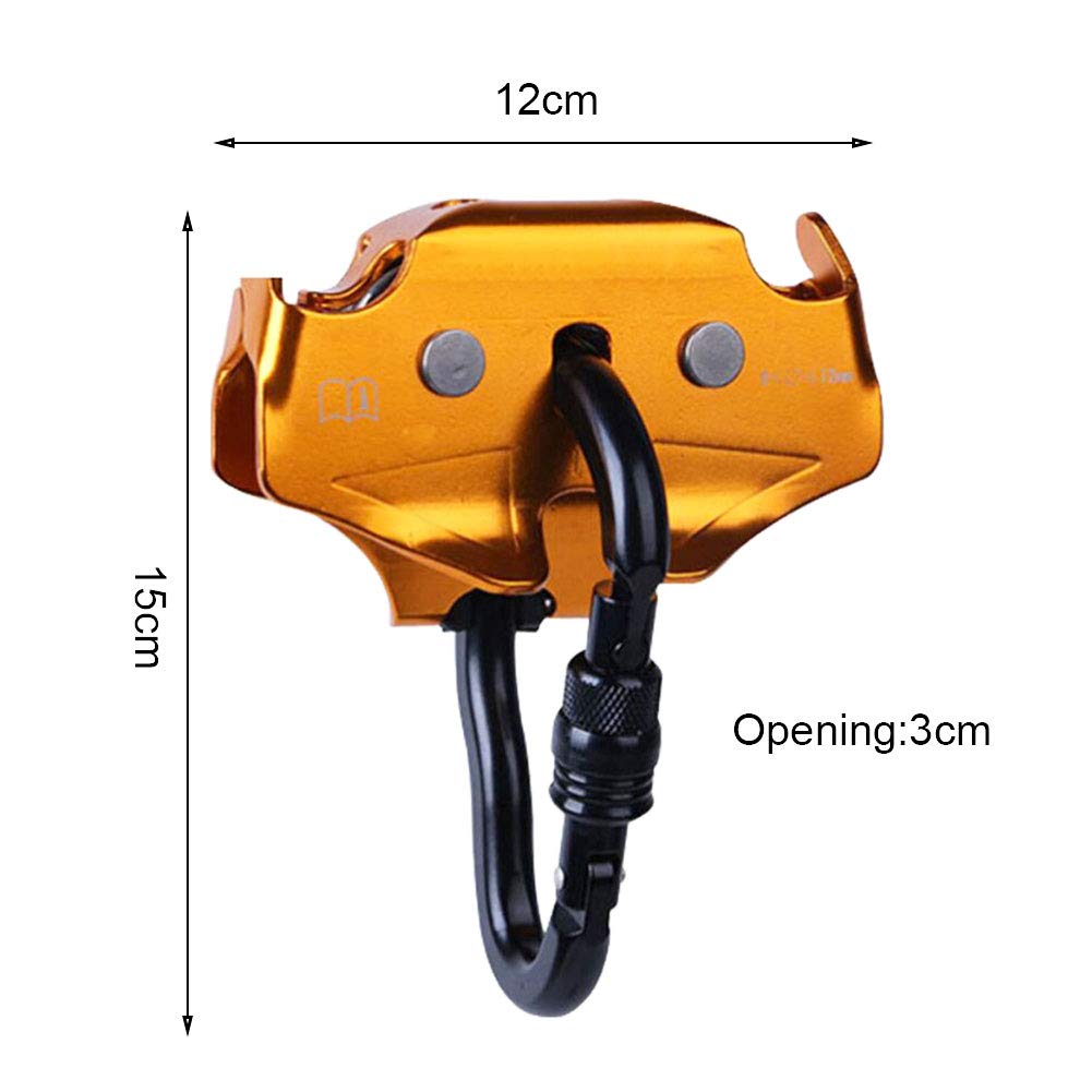 NANANA Polea Doble de Aleación de Aluminio 20 KN Tirolina Cable de Rescate Carretilla Equipo de Escalada al Aire Libre Trabajo Aéreo Montañismo Tándem de Elevación, 15x12cm