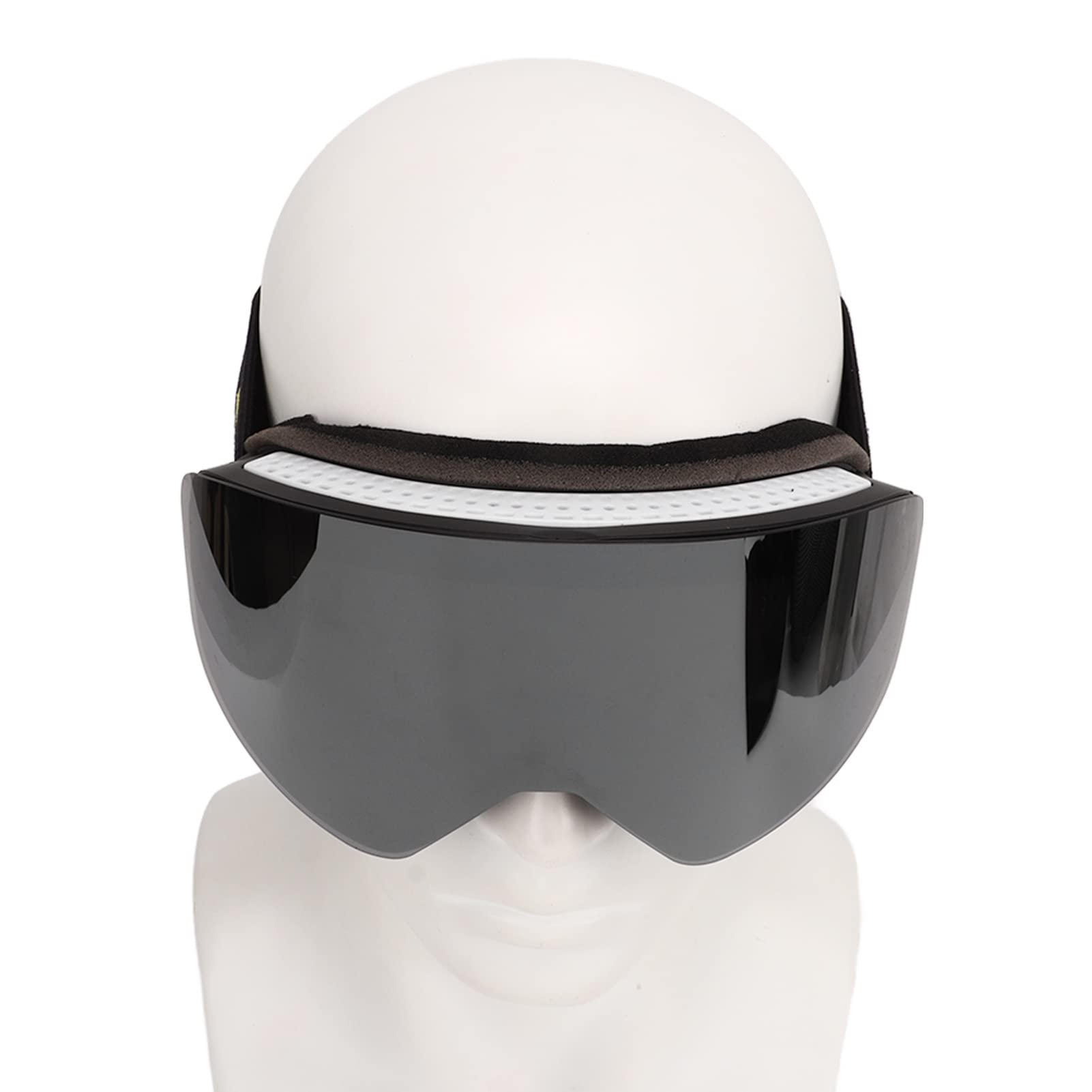 Skibrille, atmungsaktive Ersatzgläser, Antibeschlagbeschichtung, Skibrille, verstellbares Skating-Kopfband (Silberne Linse)