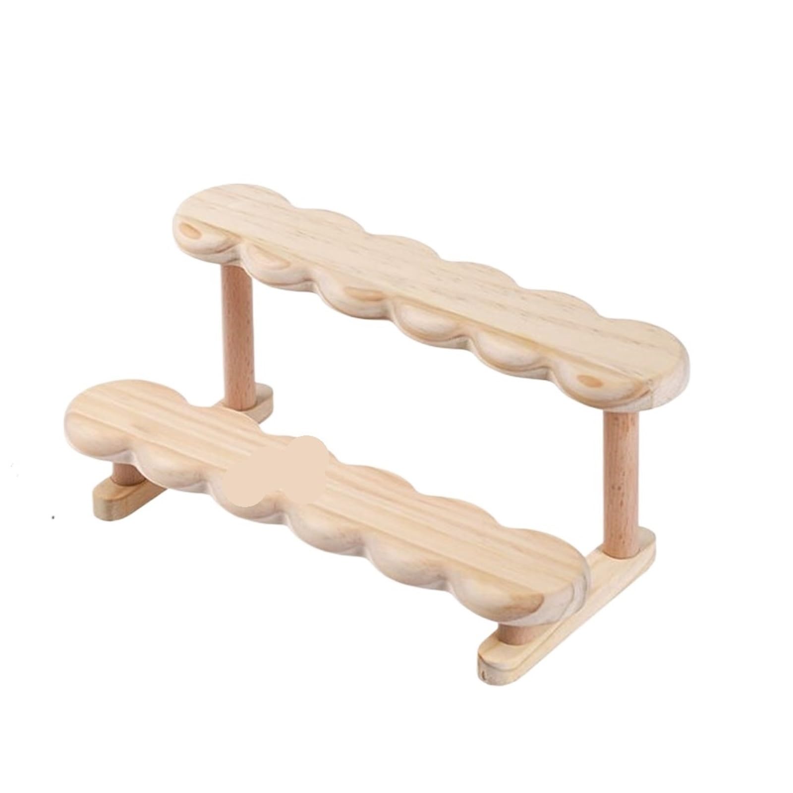 QuxetlRyz Perfume Organiser Display Risers 3 Tier Wooden Ladder Display Riser Shelf Figure Cabinet Cute Dolls Storage Box Makeup Organizer for Perfume(2 tier 1pc)