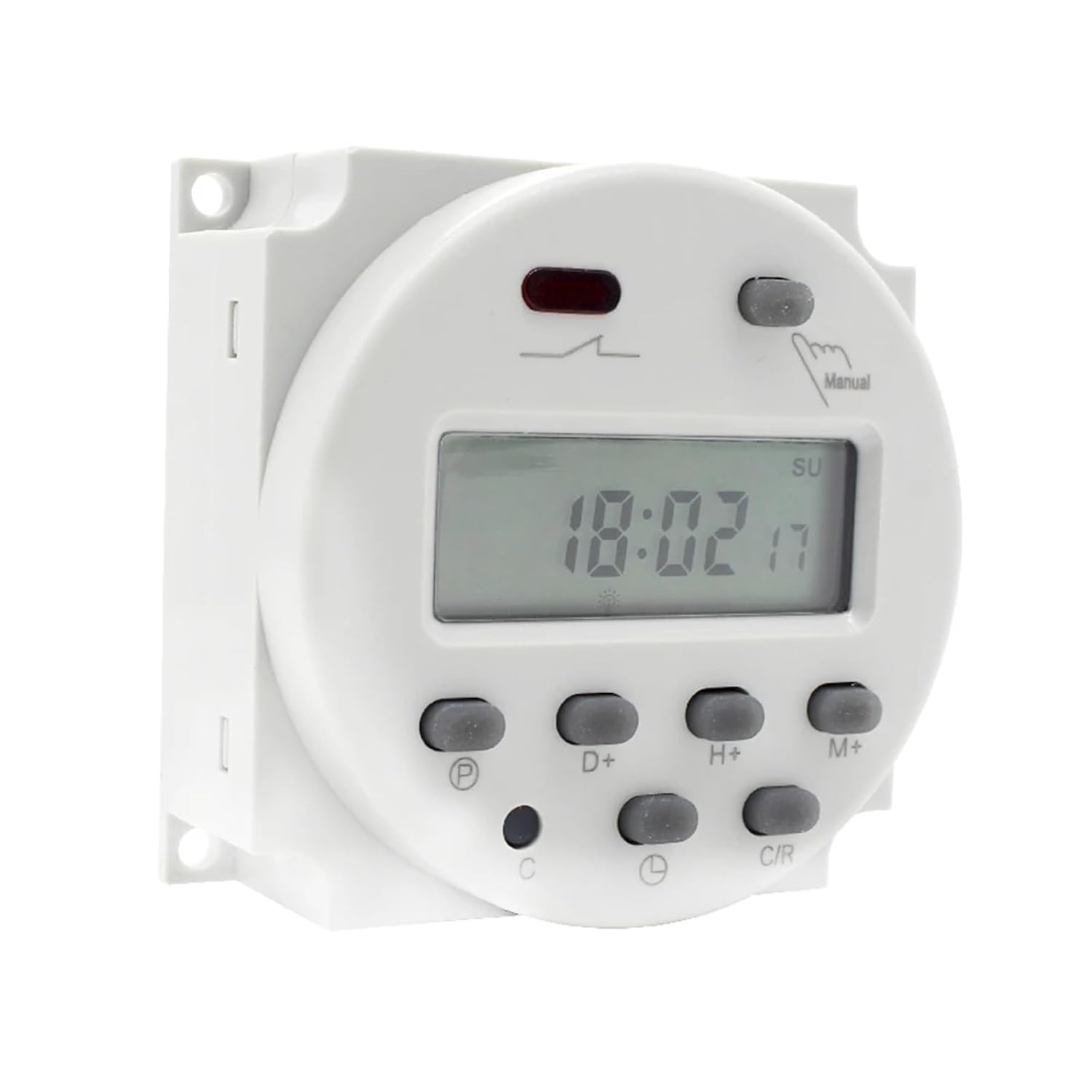 MT101 12VD 220V 220V Digital Timer Switch 7 Days Weekly Programmable Time Relay Programmer Built-in Rechargeable Battery(220-240V)
