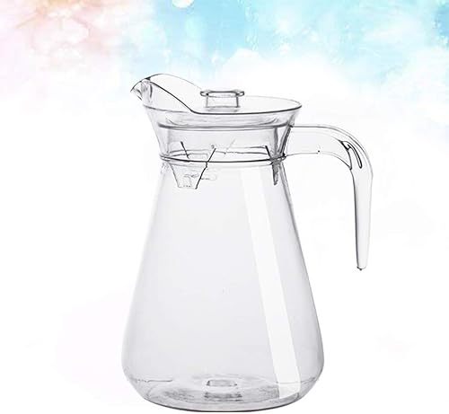Miniatura 7 de UPKOCH Jarra de té helado, jarra de agua acrílica con tapa, jarra de agua fría caliente, jarra de agua, hervidor de agua, dispensador de bebidas de