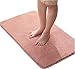 Tappeto da Bagno Assorbente Tappeti Bagno Antiscivolo Tappeto Bagno Moderno Tappeti da Bagno - Lavabile in Lavatrice - Shaggy - Morbido, Rosa, 30 x 50 cm