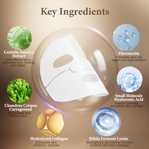 ISTON 6 Pack Bio-Collagen Real Deep Anti Wrinkle Lifting Mask,Overnight Hydrating Face Mask for All Skin Types -Pore Minimizing,Elasticity Enhancing,Firming,Moisturizing - Image 5