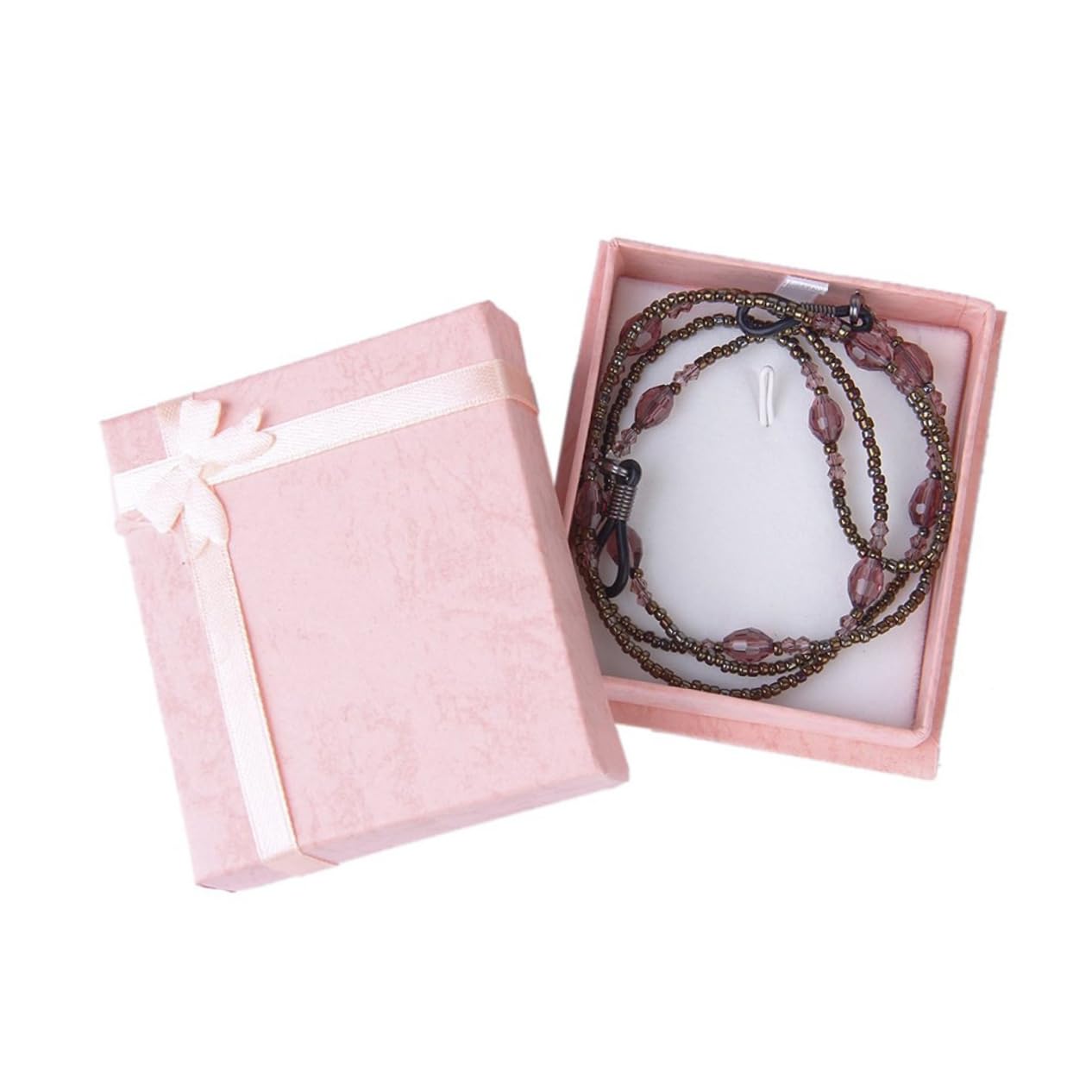 3piezas Cadena De Gafas Decorativa Bohemia Cuentas Moradas Sujeción Elegante y Accesorio De Moda Para Mujeres