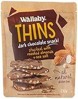 Wallaby Thins Almond Dark Chocolate Snack 130g