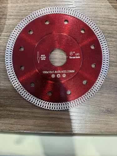 Image of Casaverde 6" Tile Saw Blade,Diamond Cutting Disc 150mm x 25.4/22.23mm