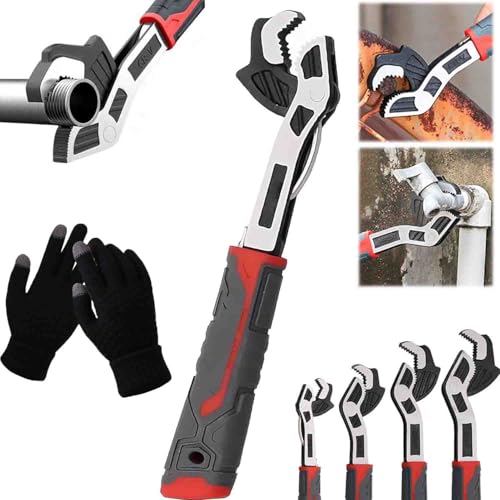 LIFECOSM Self Locking Wrench,6/8/10/12 Inch Multifunctional Self-Locking Adjusting Wrench