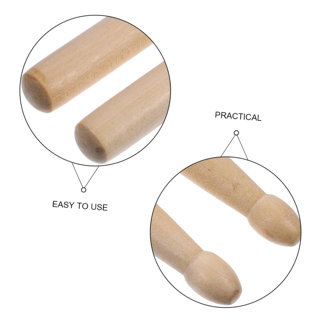 NOLITOY 12 Paia Bacchette per Batteria in Legno da Resistenti e Lisce per Pratica Casa Scuole per Principianti e Professionisti