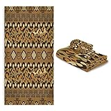 Blueangle African Cheetah Skin Pattern Towel Set of 3, Cotton Eco-Friendly and Highly Absorbent Towe