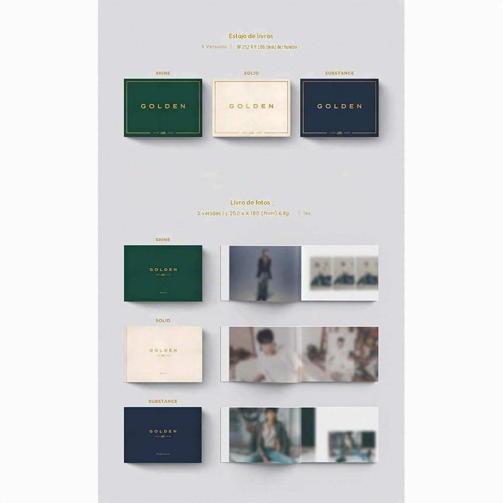 Set] BTS JUNGKOOK GOLDEN 1st Solo Album 3 Ver Set | Amazon.com.br