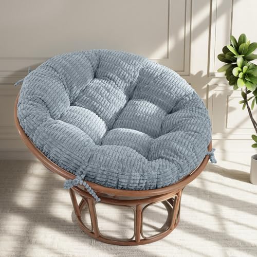 idee-home Papasan Chair Cushion, Circle Papasan Cushion Soft Corduroy (Without