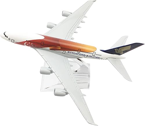 Simulación A380 Singapore Airlines SG50 Modelo de avión de librea a escala 1400 Modelo de exposición de ciencias de aviación