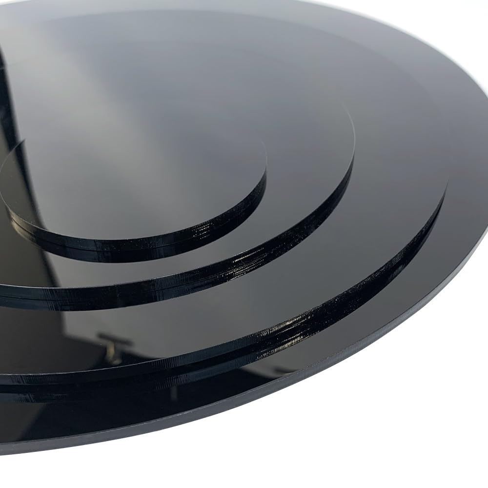 Signalétique.biz France - Disque verre acrylique noir - Ø 400 mm - 2 mm | Verre acrylique, Ø 400 mm - 2 mm, Noir, bricolage, protection ou fabrication sur mesure