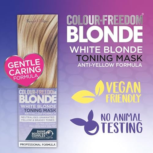 Knight & Wilson Colour-Freedom Blonde Anti-Yellow Toner, Trattamento Condizionante Semi Permanente, Neutralizza I Toni Gialli E Ottonati Per Capelli Naturalmente Chiari, Decolorati, Grigi E Colorati, - 8