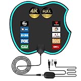 Amplified HD Digital TV Antenna - Support 4K 1080p and All Older TV's - Indoor Smart Amplifier Signal Booster - Coax HDTV Cable/10ft Long Cables