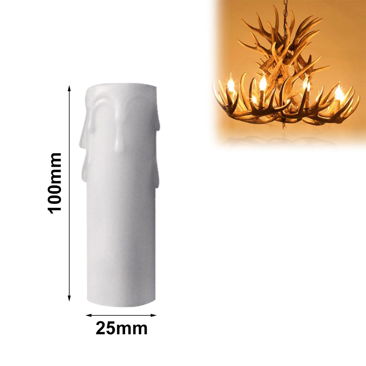 10st E14 Candel Base, 4 Inch Kaars Socket Covers, Kaars