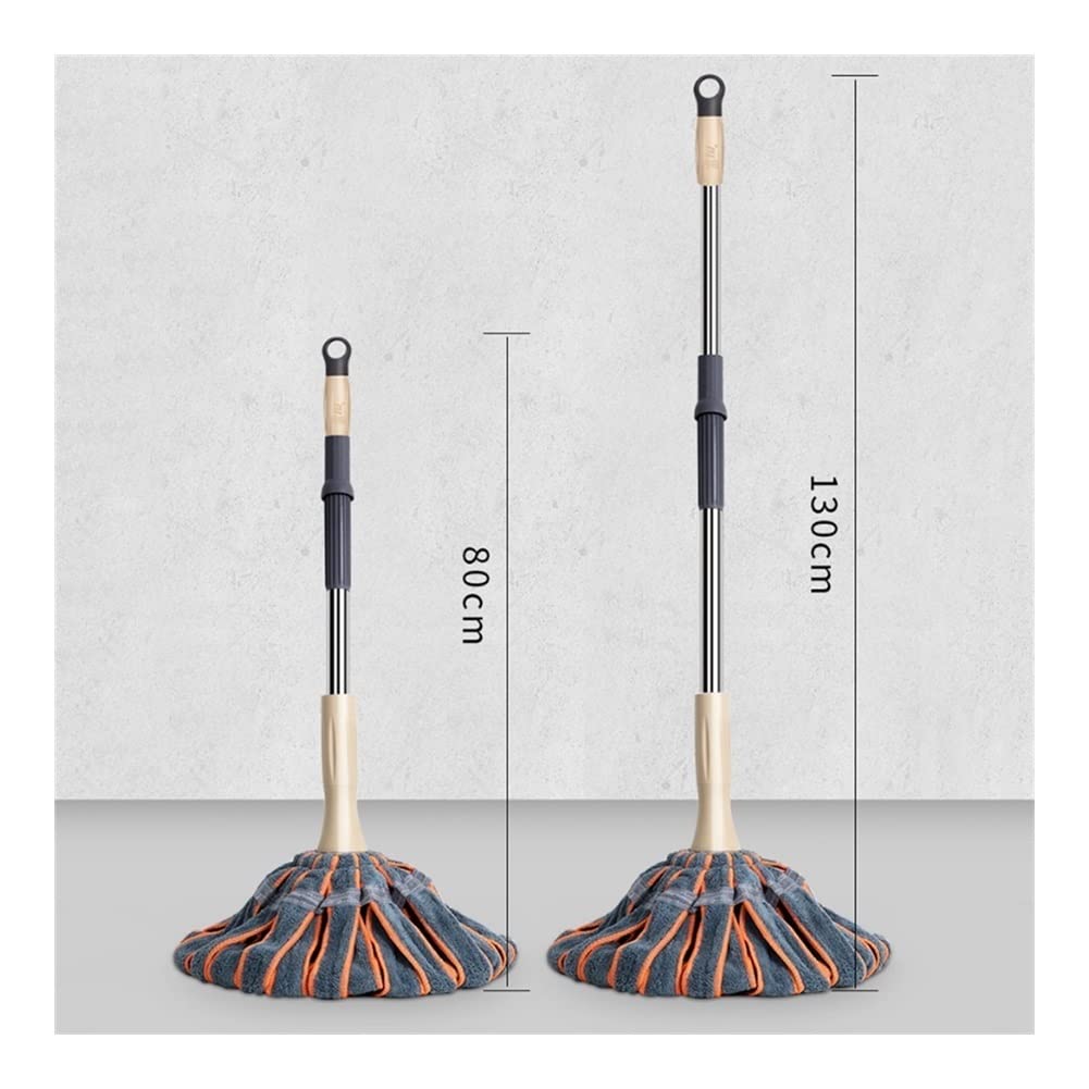 MOPS secchi e bagnati, for Legno Duro, Pulizia del Pavimento in Piastrelle- Facile da strizzare, includere 2 Teste di Ricambio, Maniglia Lunga 51 Pollici