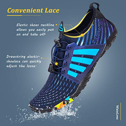 Image of WateLves Water Shoes Mens Womens Beach Swim Shoes Quick-Dry Aqua Socks Pool Shoes for Surf Yoga Water Aerobics