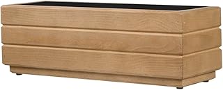 Pflanzkübel Für Garten Pflanzkasten Für Balkon Blumenkübel Für Fensterbank Blumenkasten Für Terrasse Kräuter-Balkonkasten aus Holz Blumentopf Eiche 50DES1717EI (50 x 17 x 17 cm)