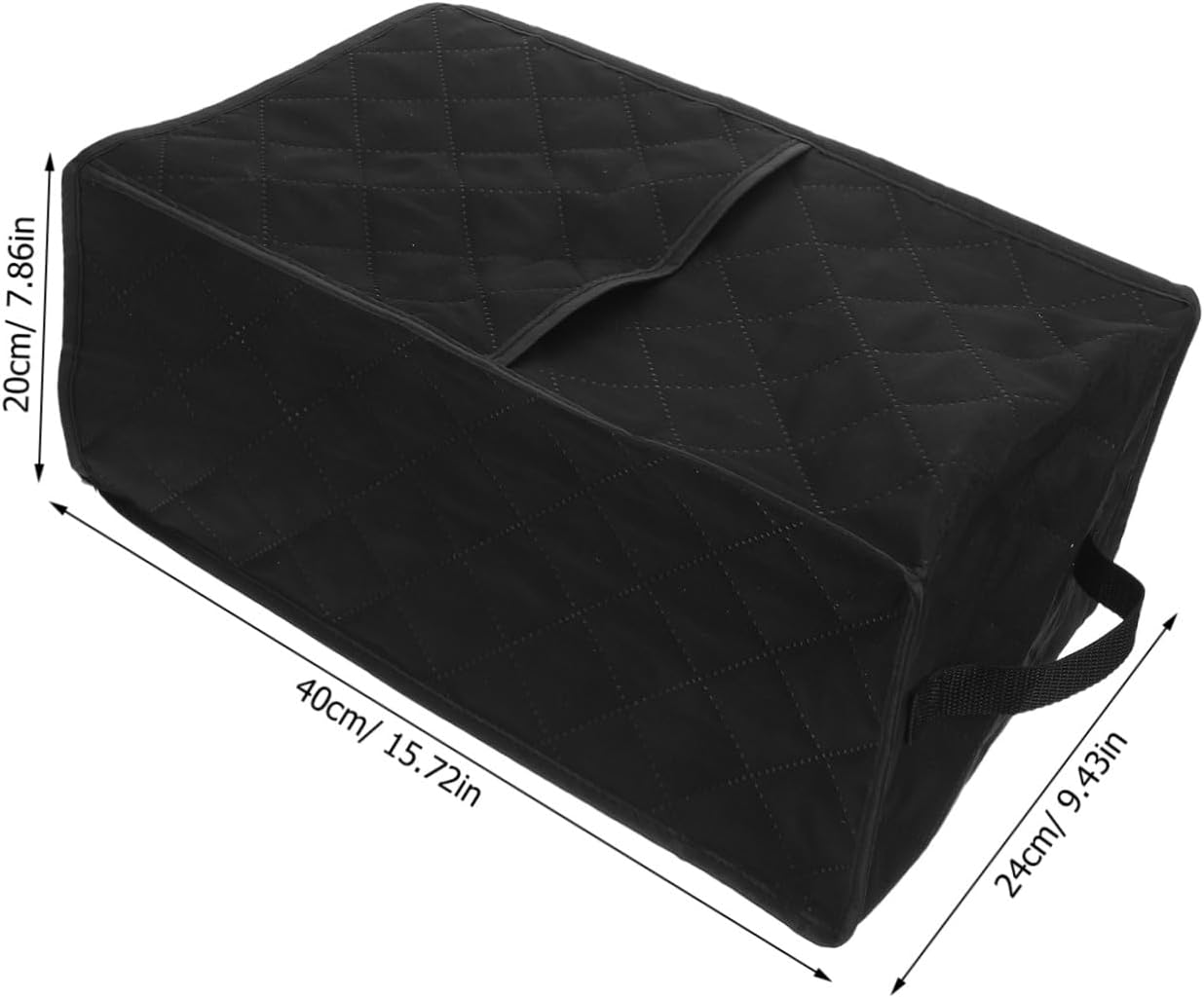 Black Polyester Dust Cover for Blender with Accessory Pocket and Handle, Machine Washable Small Appliance Protector, Sturdy Protection for Kitchen Appliances
