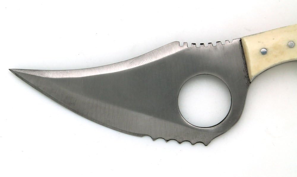 Wild Turkey Handmade Collection KT-793 Fixed Blade Skinning Knife with Leather Sheath 7-Inch Overall - Image 4