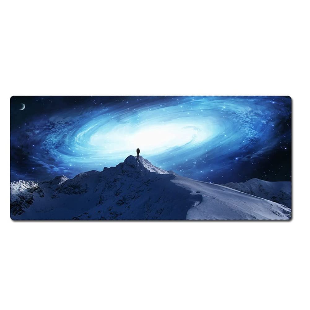 Morian Gaming Mouse Pad 400 * 900 * 3mm Dreamy Starry Sky Non-Slip & Waterproof Computer Mousepad with Stitched Edges for Gaming, Office & Home (G-619)