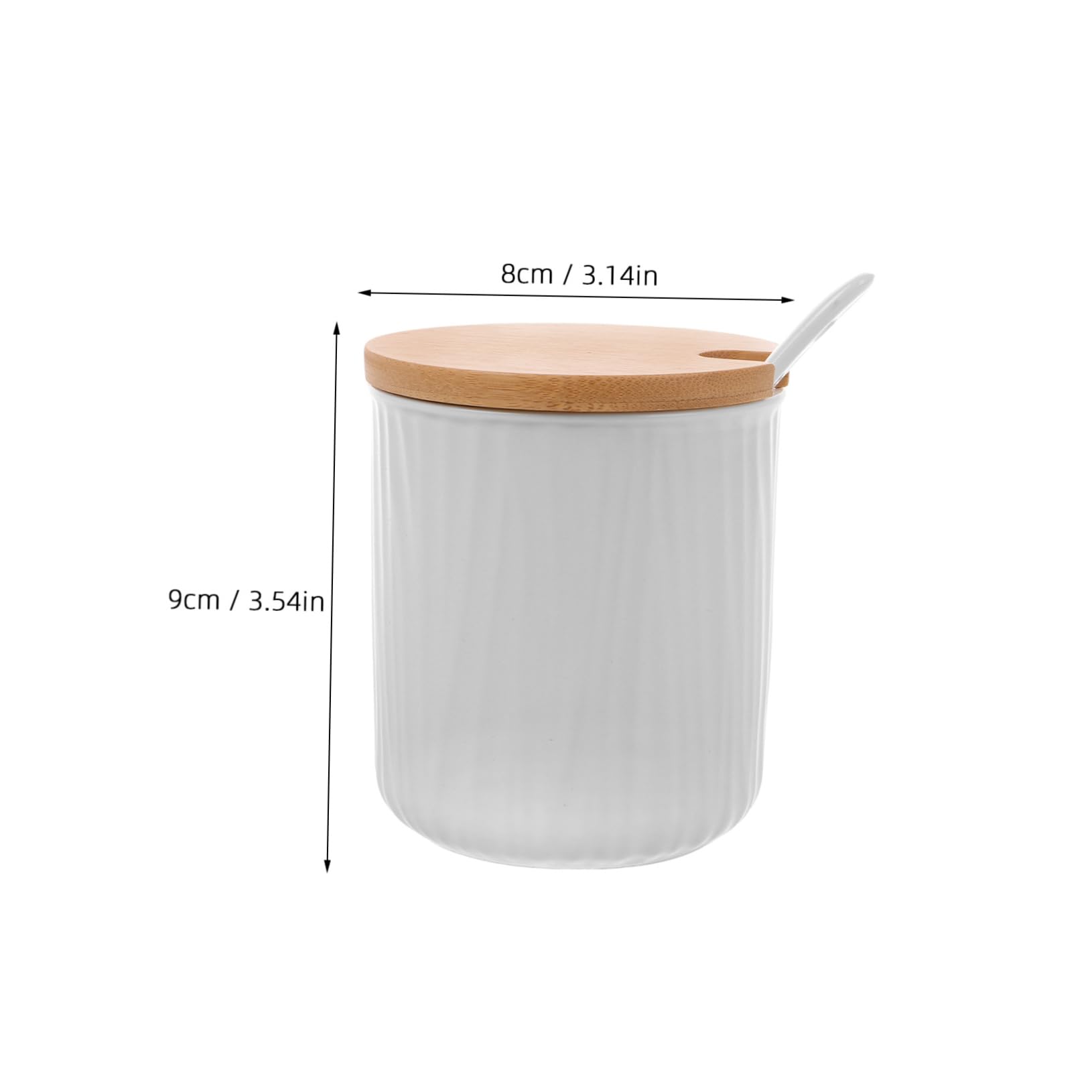 Alipis Salt Bowl Lid and Spoon Set Ceramic Condiment Pot Lid for Sugar Salt Storage