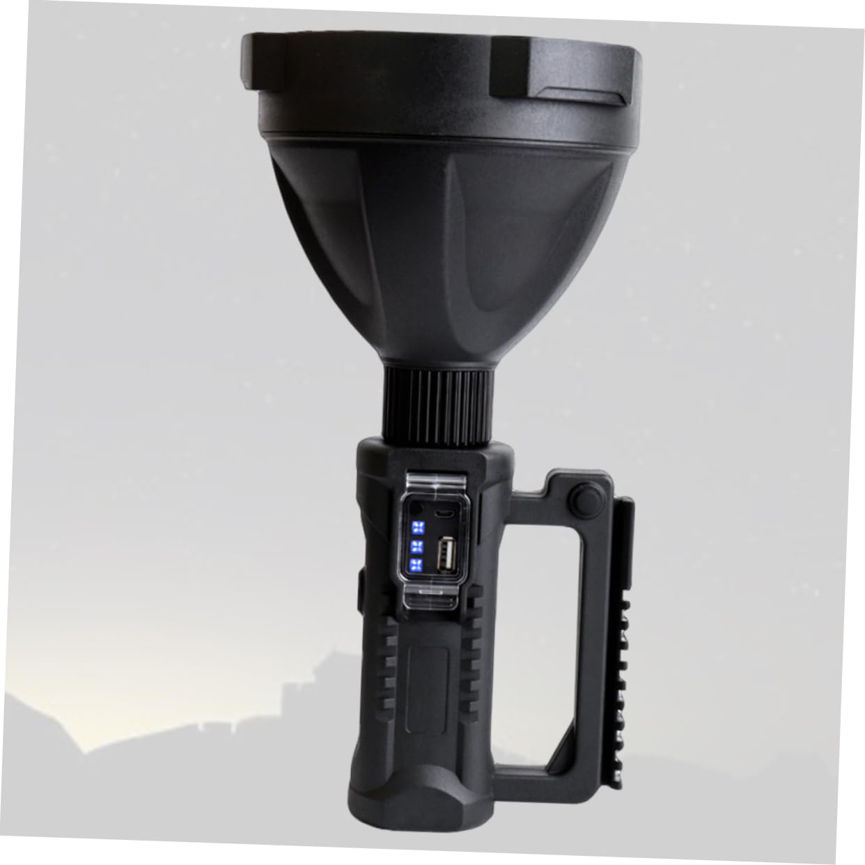 Housoutil Torcia LED Ricaricabile USB 8000mah Torcia di Emergenza Portatile per Esterni per Escursionismo Caccia Resistente All'uso Intenso