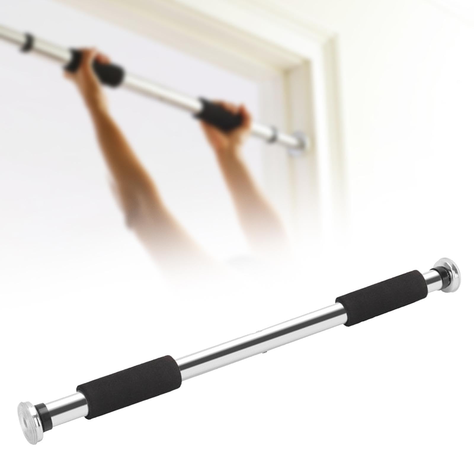 CALANDIS™ Pull up Bar Doorway No Screws Home Gym Door Workout Bars Chin up Bar Black and White Bar | Pull Up Bars | Strength Training | Fitness, Running & Yoga-image-2