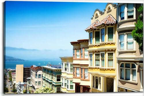 Canvas Wall Art for Living Room Bedroom Colorful San Francisco