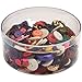 Pioneer Plastics 183C Clear Round Plastic Container with Frosted Bottom, 6.875