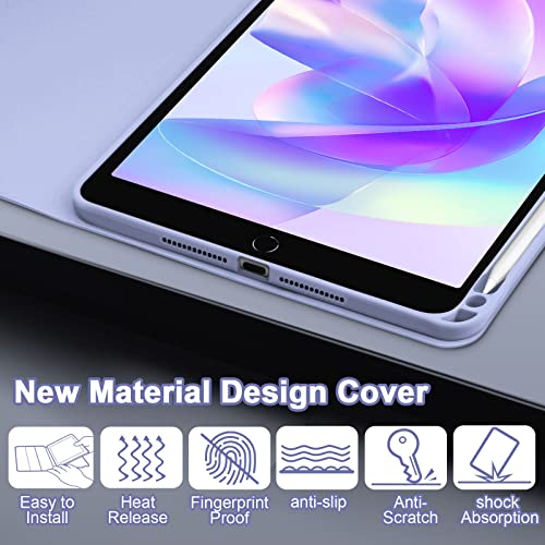 Goojodoq 7 Color Backlit Keyboard Case For Ipad 9Th/8Th/7Th Gen 10.2 Inch - Ipad Keyboard Case With Pencil Holder-Detachable Keyboard Slim Leather Folio With Anti-Scratch And Fingerprint-Proof(Purple) #TOP4