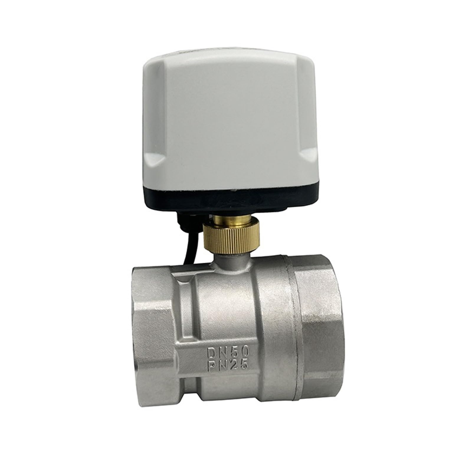 Yjcebgped 2 1Pcs Stainless Steel Ip65 Waterproof Motorized Ball Valve 20V 12V 4V 3-Wire Control Brass Electric Ball Valve(220Vac)