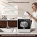 AIRMSEN Mini Geschirrspüler, Tischgeschirrspüler, Mini Spülmaschine mit 8+3 Programmen, 5L Tank, Enthärtungssystem, 1–18 Std Startverzögerung & Kindersicherung