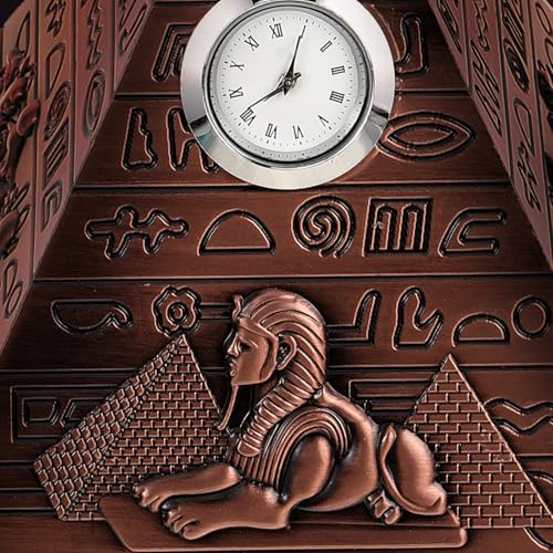 Reloj de pirámide egipcia roja un regalo de aleación 6