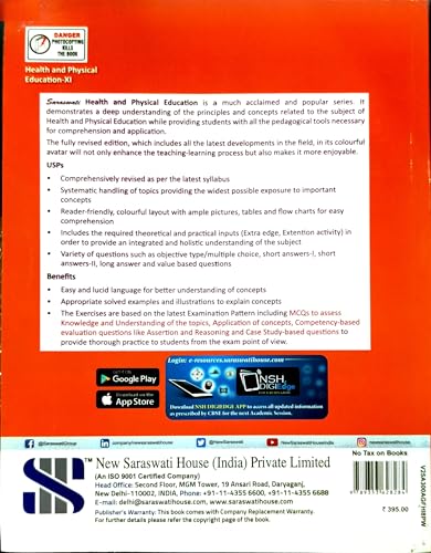Image of New Saraswati Health and Physical Education for CBSE Class 11 | updated book for 2026-27 Examnination | School Books