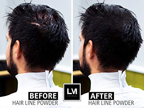 Foto von LEON MIGUEL Ansatzpuder - Hairline Powder als wasserfesten Haar Concealer zum Ansatz kaschieren für Frauen und Männer, unsichtbares Haar Make-up zur Haarverdichtung - 4g | Braun