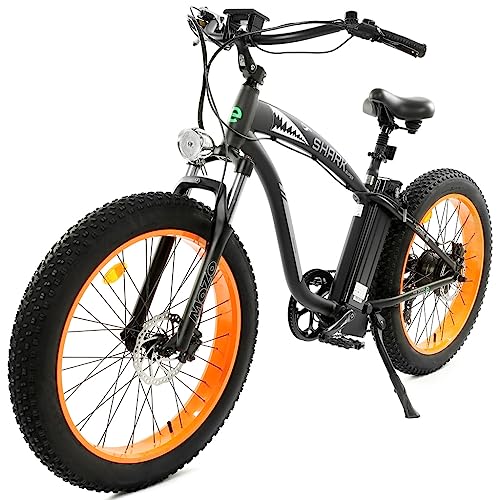ECOTRIC Coolboy Electric Bike 26' Fat Tire 750W Electric Mountain Bike 48V 12.5AH Removable Large Battery Adult Electric Bicycles Beach Snow Mountain Bike Hydraulic Brake Dual Shock Absorber