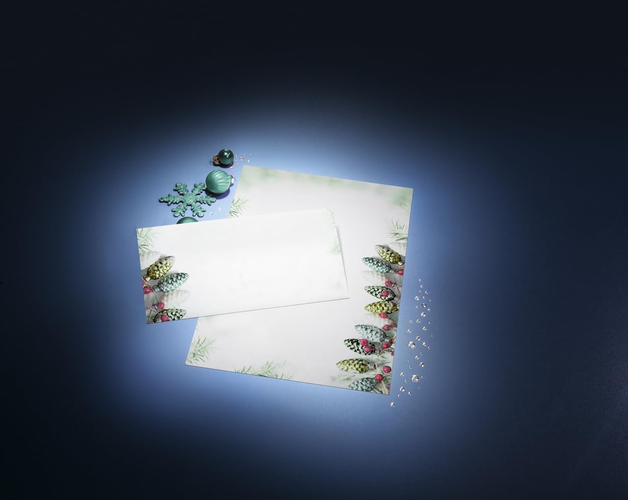 SIGEL DU250 Christmas envelopes "Christmas Garland", DL, without window, 90 gsm, 50 pcs.