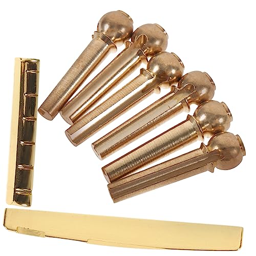 COSMEVIVI 1 Set Guitar Bridge Pin Accessories Durable Guitar String Pins Easy to Install for Beginners Professionals