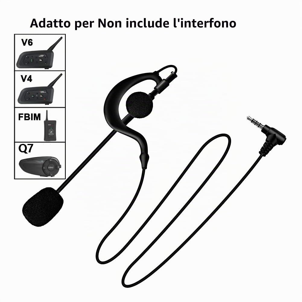 Auricolare Mono Cablato Con Microfono Per Smartphone – Singolo Orecchio Per Lavoro, Studio E Jogging (USB-C O 3.5mm) - 3
