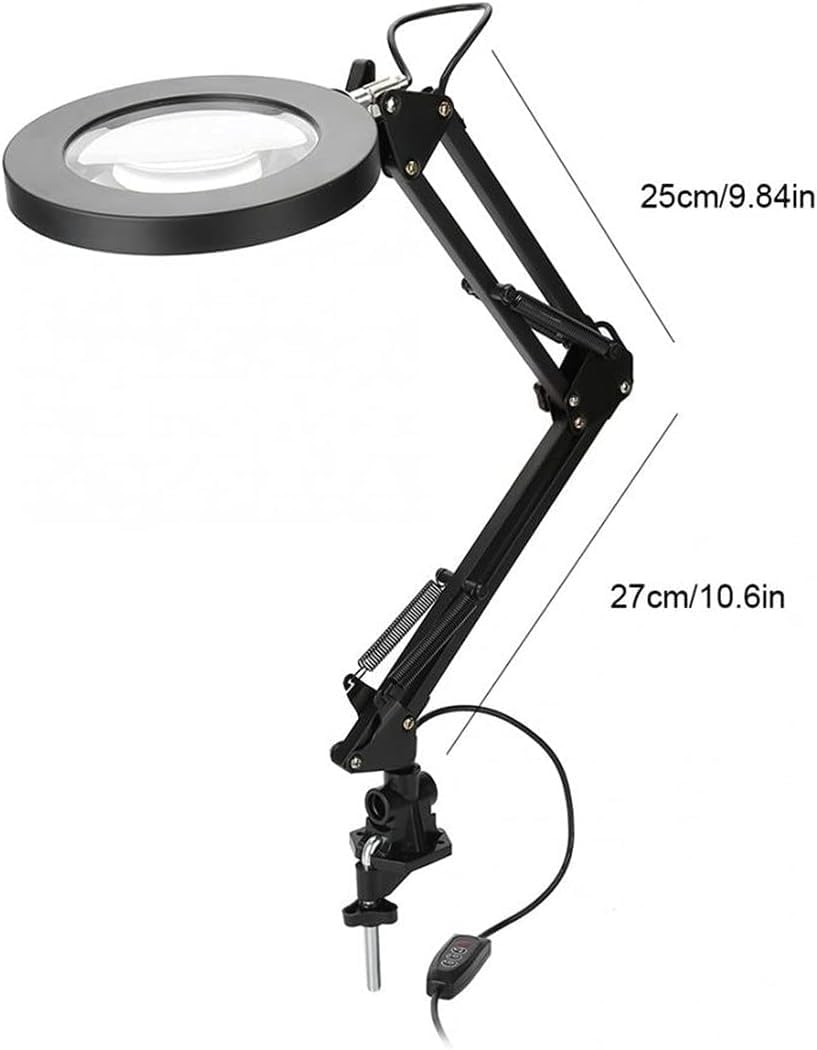Lámpara De Aumento 5X, Montaje Con Abrazadera, Lámparas Led Para Lupa, Delineador De Ojos Para Salón, Manicura, Tatuaje, Cuidado De La Piel, Luz De Belleza/Lámpara De Mesa, Herramientas De Tatuaje