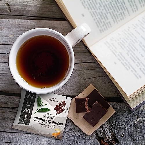 Numi Organic Chocolate Pu-erh Tea, 48 Dark Tea Bags, High Caffeine image 4