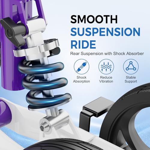 Image of BlessReach Steerable Knee Walker Deluxe Medical Scooter for Foot Injuries Compact Crutches, with Dual Rear on-Wheel Brake and Shock Absorption Under The Knee pad(Purple)