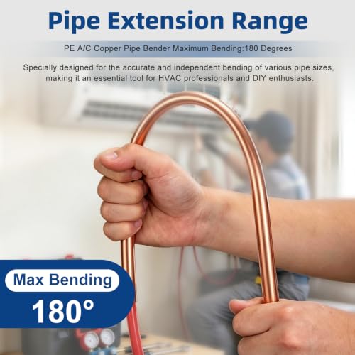 Image of Tnisesm 6 Pcs Copper Pipe Bender Kit - 13ft PE Tubing Bender Strips, Air Bender for 1 /4 inch 3 /8 inch 1 /2 inch 5 /8 inch 3 /4 inch 7 /8 inch Air Conditioning Copper Pipes, Pipe Bender for Mini Split & HVAC Line Set