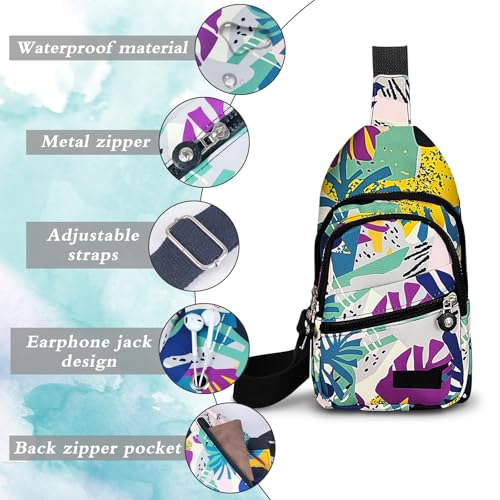 Sling Backpack, Nylon Chest Bag Crossbody Sling Bags for Women, Mens Sling Purse Sling Bag for Camping (color)3