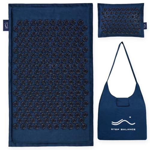 Set Acupresión AcuEarth de lino natural con almohada y bolsa ergonómica para bienestar